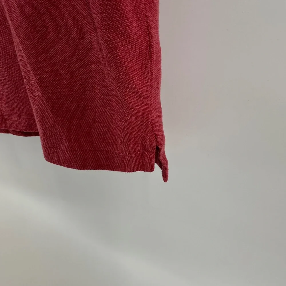 Polo Ralph Lauren Mens XL Classic Fit Heathered Red Cotton Pique Polo Shirt